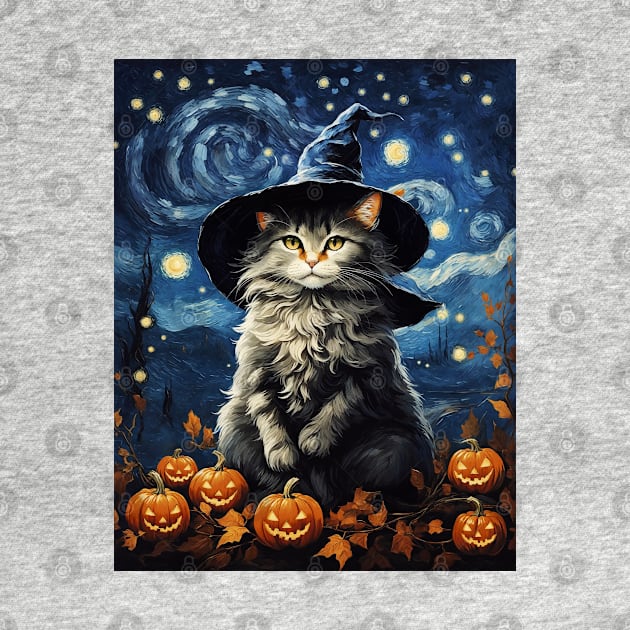 The Witch Cat Van Night by iconking